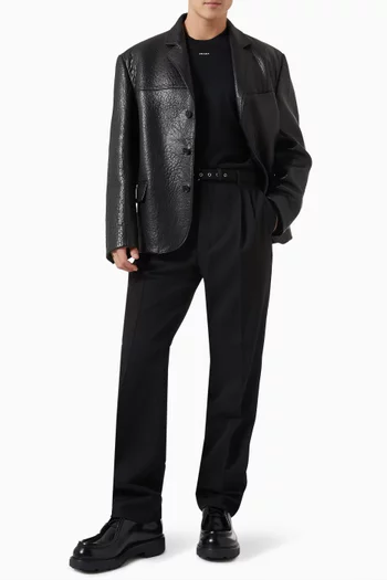 Single-breasted Jacket in Nappa Leather