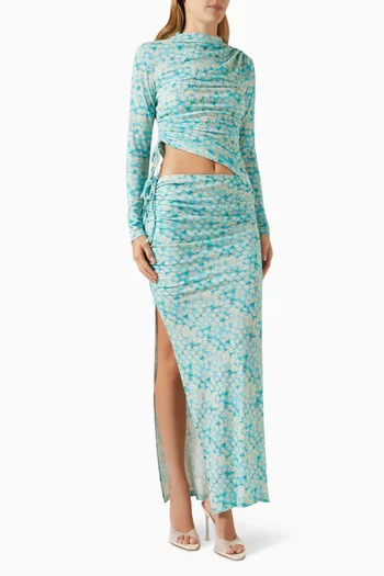 Arni Cut-out Asymmetric Dress in Polyester