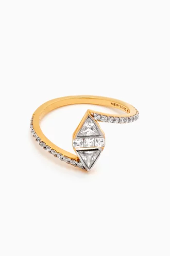 خاتم أول آي نيد فضة إسترلينية مطلية ذهب عيار 24