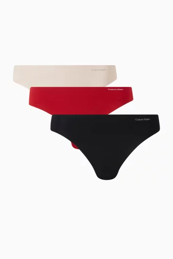 طقم ثونغ إنفيزبلس مايكروفايبر، 3 قطع