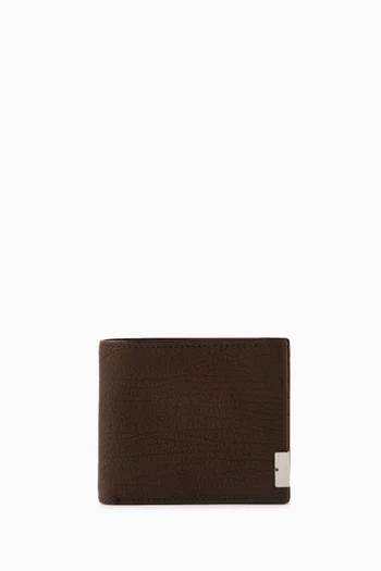 B Cut Bifold Wallet in Calf Leather