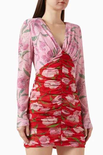 Suesan Sequin-embellished Mini Dress