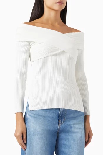 Yesenia Off-shoulder Top in Viscose-knit