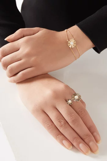 Farfasha Happy Sunkiss Diamond & Mother of Pearl Bracelet in 18kt Gold