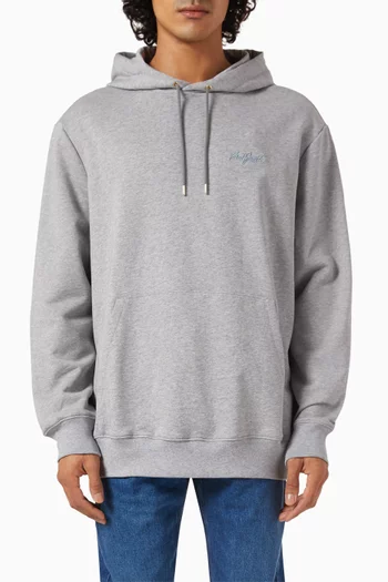 Logo Embroidered Hoodie in Organic Cotton