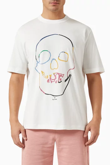 Skull Graphic T-shirt in Organic Cotton Jersey