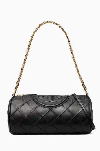 Fleming Barrel Bag in Quilted Leather