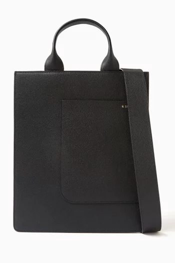 حقيبة بتصميم مربع ميني بيد علوية جلد عجل ميلبونتي