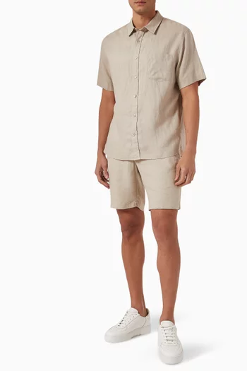 Drawstring Shorts in Lightweight Hemp