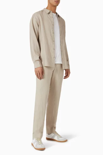 Classic-fit Long-sleeve Shirt in Linen