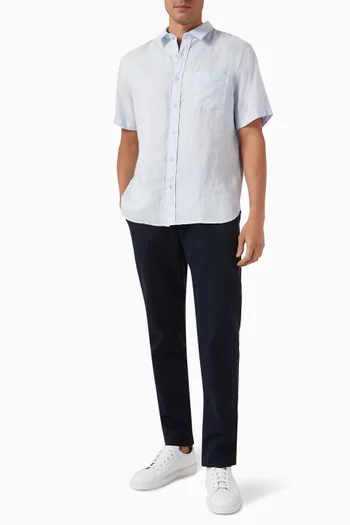 Classic-fit Short-sleeve Shirt in Linen