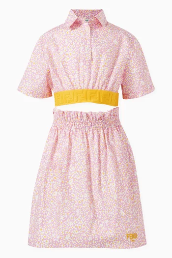 Printed Logo Skirt in Cotton