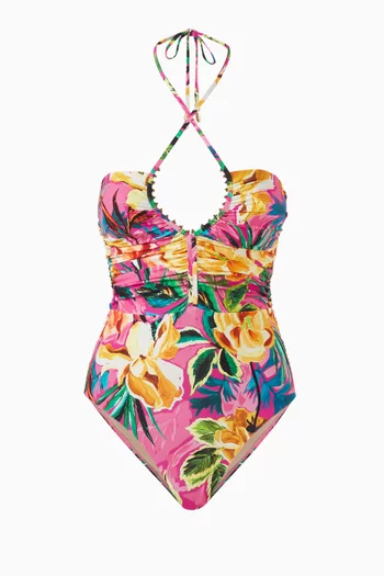Embroidered One-piece Swimsuit