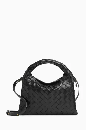 Mini Hop Hobo Bag in Intrecciato Leather
