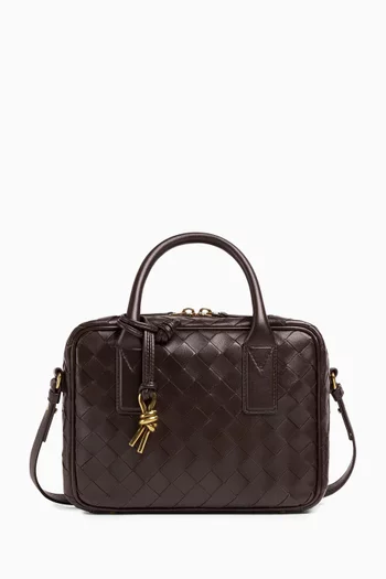 Small Getaway Top-handle Bag in Intrecciato Leather