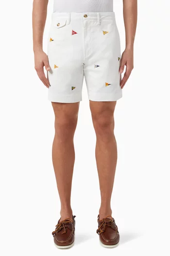 Straight Fit Bedford Shorts in Stretch Twill