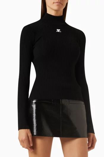Reedition Turtleneck Sweater in Ribbed-knit