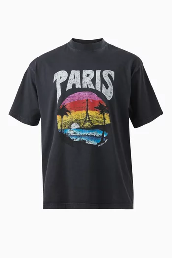 Unisex Paris Tropical Medium-fit  T-shirt in Vintage Jersey