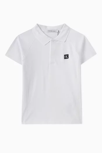 Logo Patch Polo Shirt in Cotton-jersey