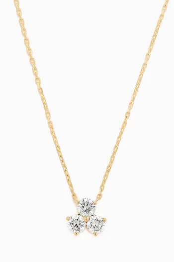 Cluster Diamond Necklace in 18kt Yellow Gold