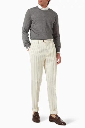 Crew Neck Sweater in Cashmere-blend Knit