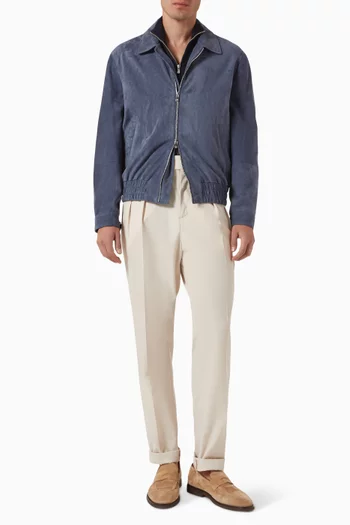 كارديغان بسحّاب بنسيج مزيج فيسكوز