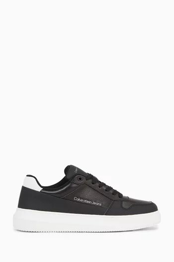 Basket Cupsole Low-top Sneakers in Faux Leather