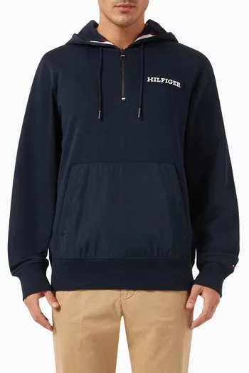 Monotype Half-zip Sweatshirt in Cotton-blend