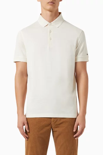 Mercerized Slim-fit Polo T-shirt in Cotton-jersey