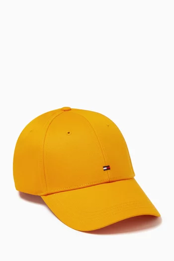 Flag-embroidered Cap in Organic Cotton