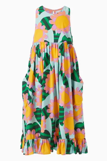 Floral Print Dress in Viscose-blend