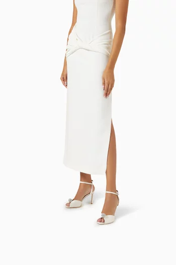 Sacora Crystal Embellished 85 Sandals in Satin