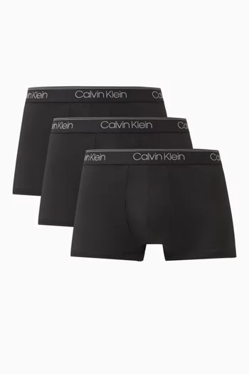 Logo Band Trunks in Micro Stretch, Set of 3