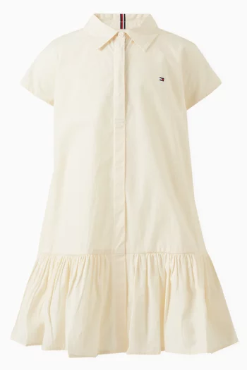 فستان بنمط قميص إسنشال جلوبال بخطوط قطن