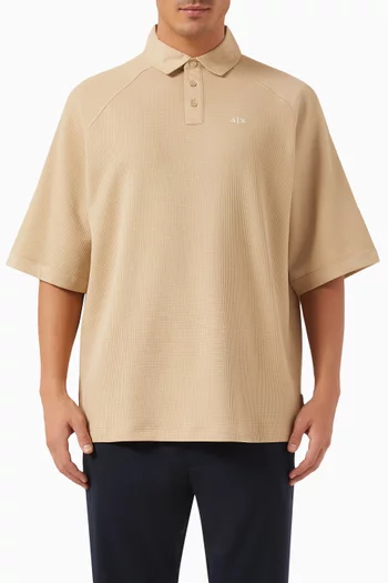 Digital Desert Logo Polo Shirt in Cotton-blend