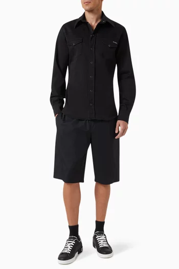 Slim-fit Shirt in Stretch-denim