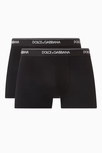 Logo Waistband Boxers in Jersey Stretch, Pack of 2