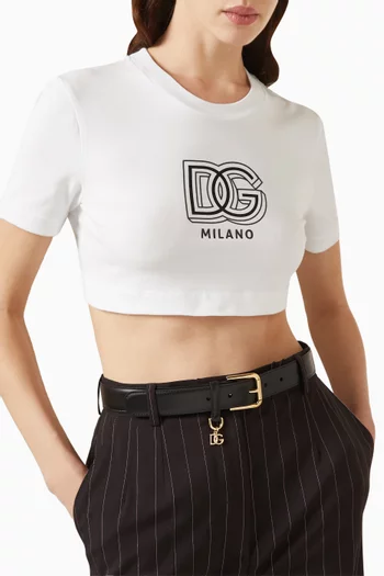 حزام بحلية بشعار DG جلد عجل، 30 مم