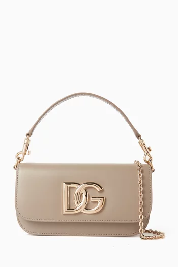 حقيبة كتف 3.5 بشعار حرفي DG جلد عجل