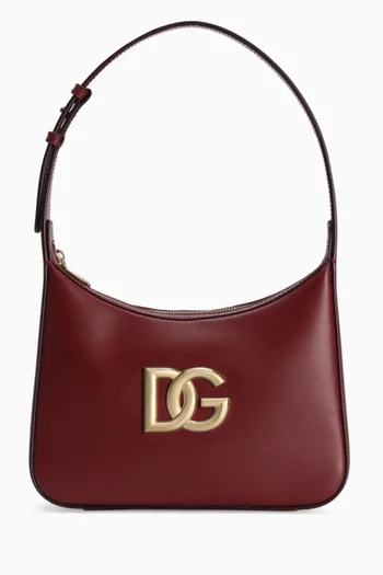 حقيبة كتف 3.5 بشعار حرفي DG جلد عجل