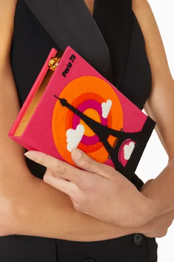 Paris 73 Book Clutch in Silk & Felt