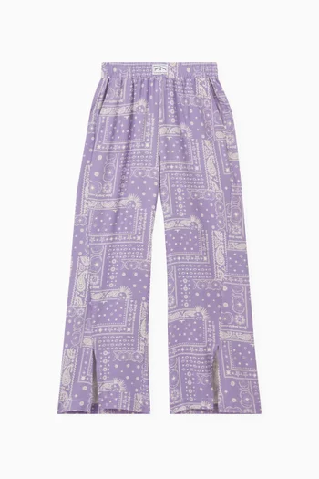 Astro Paisley Print Pants in Rayon