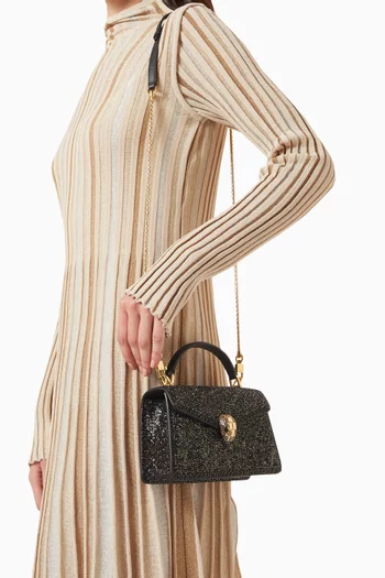 Serpenti Forever Mini Top-handle Bag in Crystal Suede