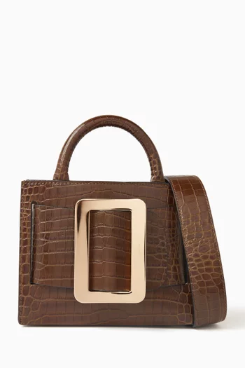 Mini Bobby 18 Tote Bag in Croc-Embossed Leather