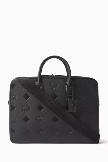 Large Klassik Maxi Monogram Laptop Bag in Leather