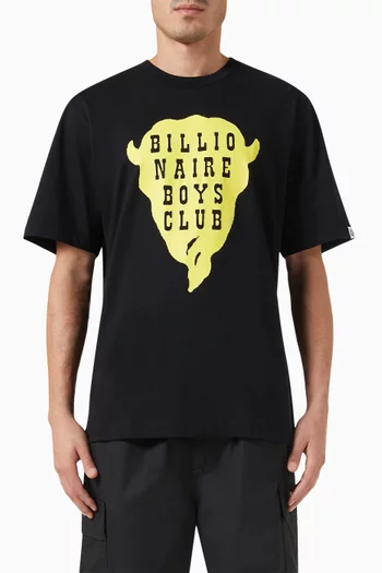 Buffalo Logo Print T-Shirt in Cotton