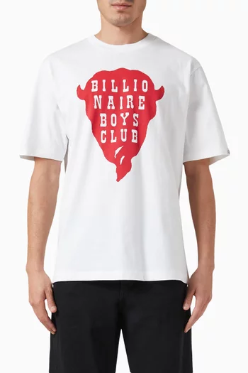Buffalo Logo Print T-Shirt in Cotton