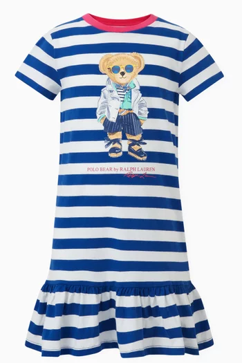 Striped 'Bear' Dress in Cotton