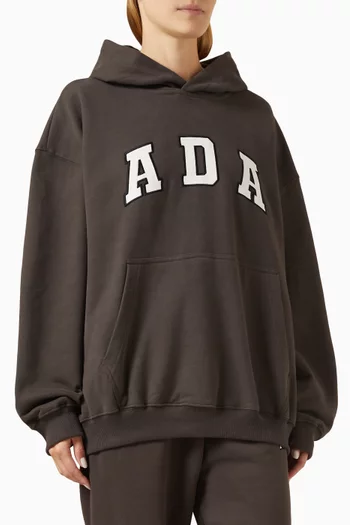 ADA Logo Oversized Hoodie in Organic Cotton-fleece