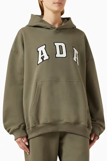 Ada Logo Oversized Hoodie in Organic Cotton-fleece
